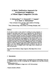 A Static Verification Approach for Architectural ...