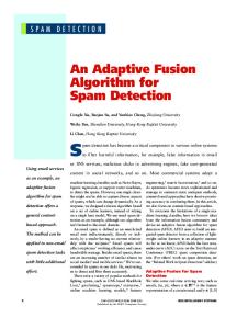 An Adaptive Fusion Algorithm for Spam Detection