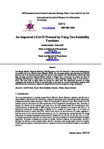 An Improved LEACH Protocol by Using Two Suitability Functions