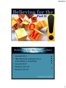 Believing for the - Amazon AWS