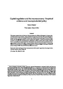 Capital regulation and the macroeconomy: Empirical ...