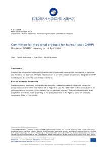 CHMP ORGAM minutes for the meeting on 16 April 2018 - European ...