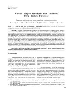 Chronic temporomandibular pain treatment using sodium diclofenac ...