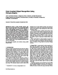 Color invariant object recognition using entropic ... - Semantic Scholar