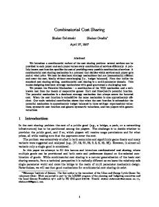 Combinatorial Cost Sharing