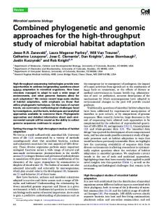 Combined phylogenetic and genomic approaches for ... - Dan Knights