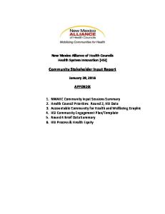Community Stakeholder Input Report - New Mexico Alliance of Health ...