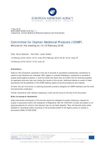 COMP Minutes 13-15 February 2018 - European Medicines Agency