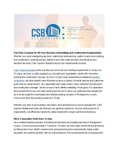 CSB Contractors Inc. l Building Contractors - 936 647-4821.pdf ...