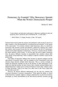 Democracy by Example? Why Democracy Spreads When the World's ...