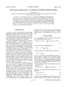 Density-matrix formulation of ab initio methods of ...