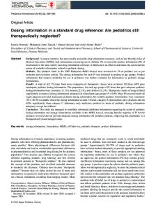 Dosing information in a standard drug reference - Wiley Online Library