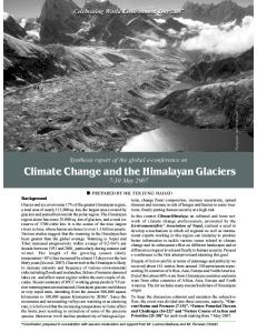 E-conference on Climate Change and the Himalayan Glaciers ... - Webs