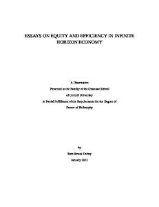 essays on equity and efficiency in infinite horizon ...