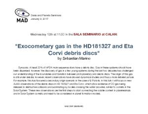 Exocometary gas in the HD181327 and Eta Corvi ... -