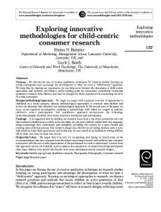 Exploring innovative methodologies for child-centric ...