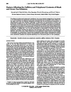 Factors Affecting the Caffeine and Polyphenol Contents of Black and ...