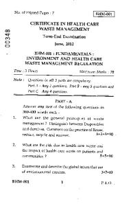 Fundamentals- Environmental and Health Care Waste Management ...