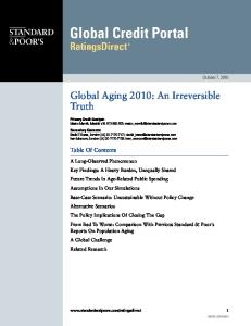Global Aging 2010: An Irreversible Truth - EBRD