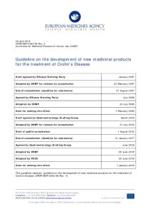 Guideline on the development of new medicinal products for the ...