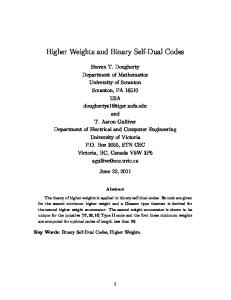 Higher Weights and Binary Self-Dual Codes