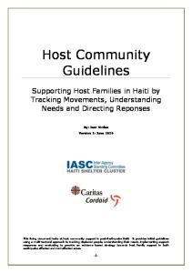 Host Community Guidelines - Humanitarian Library