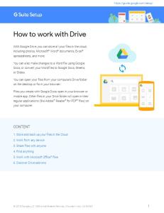 How to work with Drive - G Suite