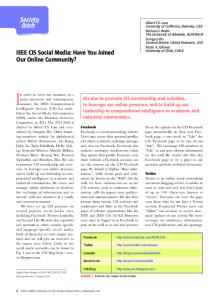 IEEE CIS Social Media - IEEE Xplore