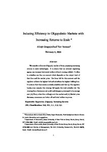 Inducing Efficiency in Oligopolistic Markets with ...
