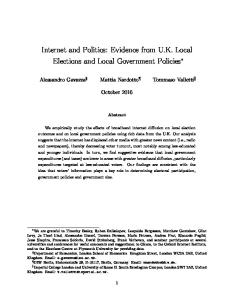 Internet and Politics: Evidence from UK Local ... - Semantic Scholar