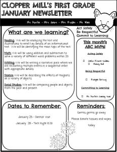January 1st Grade Monthly Newsletter.pdf