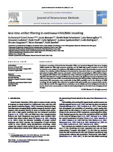 Journal of Neuroscience Methods Real-time artifact filtering in ...