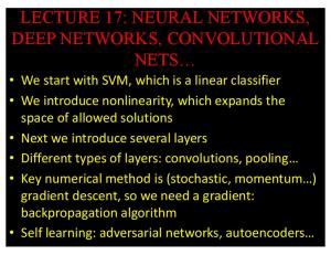 lecture 17: neural networks, deep networks, convolutional ... - GitHub