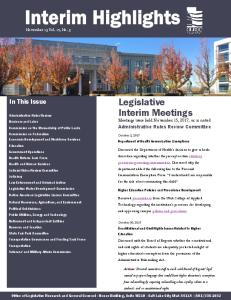 Legislative Interim Meetings - Utah Legislature