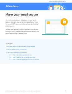 Make your email secure - G Suite