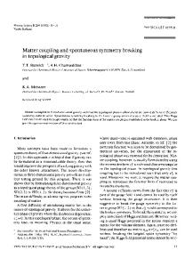 Matter coupling and spontaneous symmetry breaking in topological ...