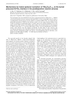 Mechanisms for hetero-epitaxial nucleation of ...
