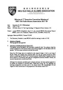 Minutes of 1st Executive Committee Meeting of HKU ... -
