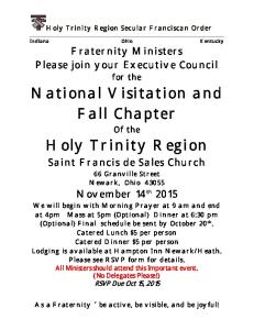 National Visitation and Fall Chapter Holy Trinity Region