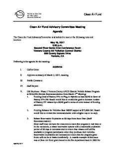 notice of advisory committee meeting -