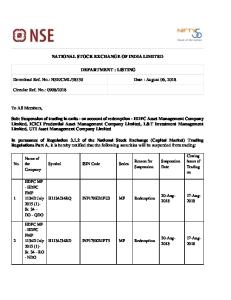 NSE/CML/38530 Date : August 06, 2018 Circular R