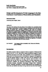 Origin and Development of Urdu Language in the SubContinent.pdf ...