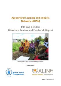 P4P and Gender: Literature Review and Fieldwork Report