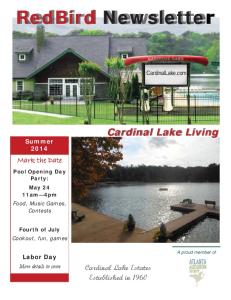 RedBird Newsletter - Cardinal Lake