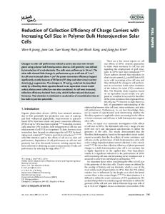 Reduction of Collection Efficiency of Charge ... - Wiley Online Library