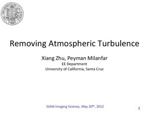 Removing Atmospheric Turbulence - Semantic Scholar