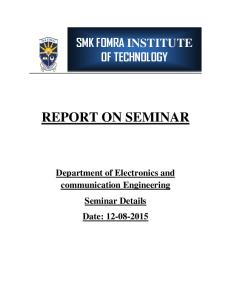 report on seminar