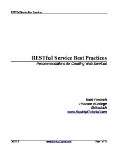 RESTful Service Best Practices