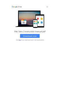 sims 3 instruction manual pdf