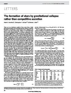 The formation of stars by gravitational collapse rather than competitive ...